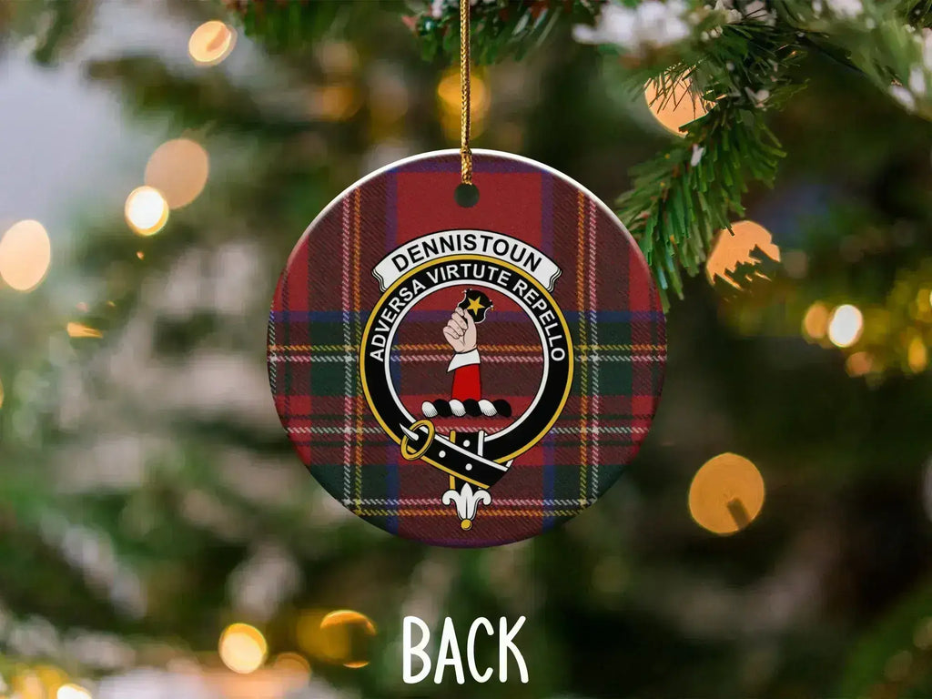 Personalized Dennistoun Clan Tartan Ornament