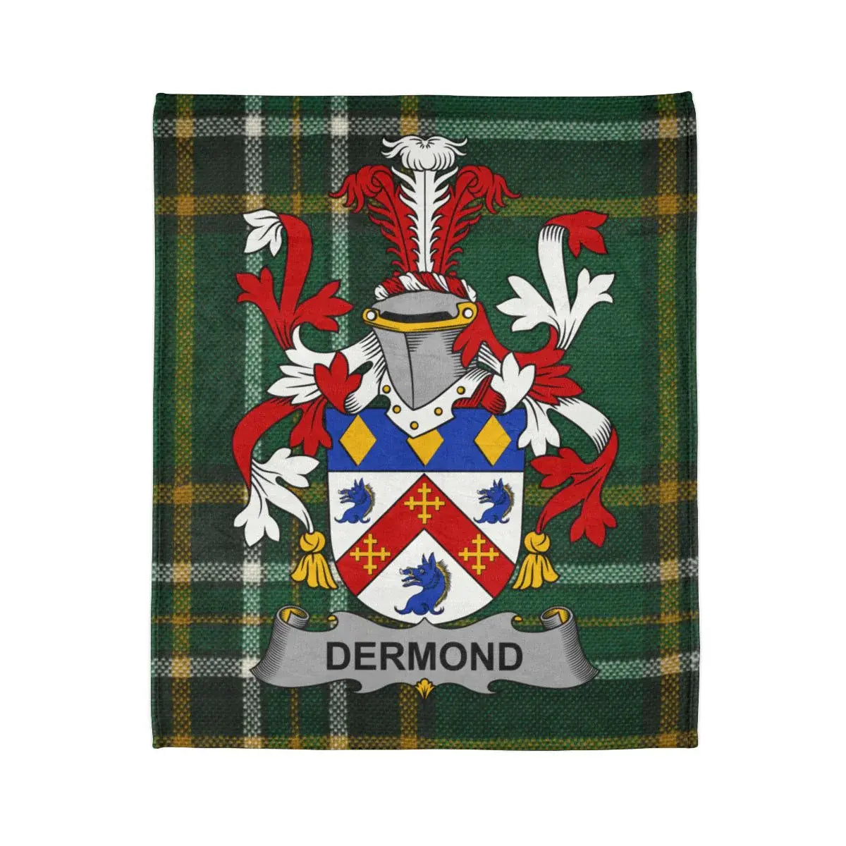 Dermond Family Crest Tartan Blanket