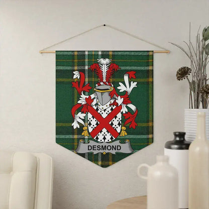 Desmond Family Crest Tartan Shield Wall product