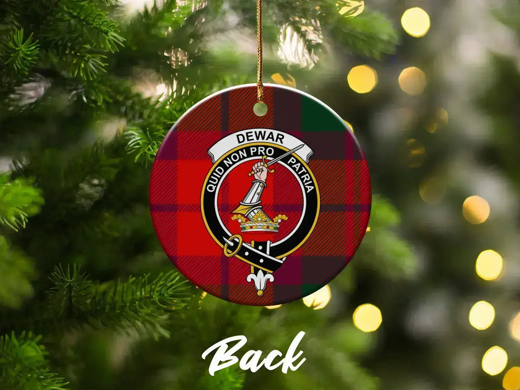 Dewar Clan Tartan Christmas Ornament
