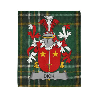 Dick Family Crest Tartan Pattern Blanket