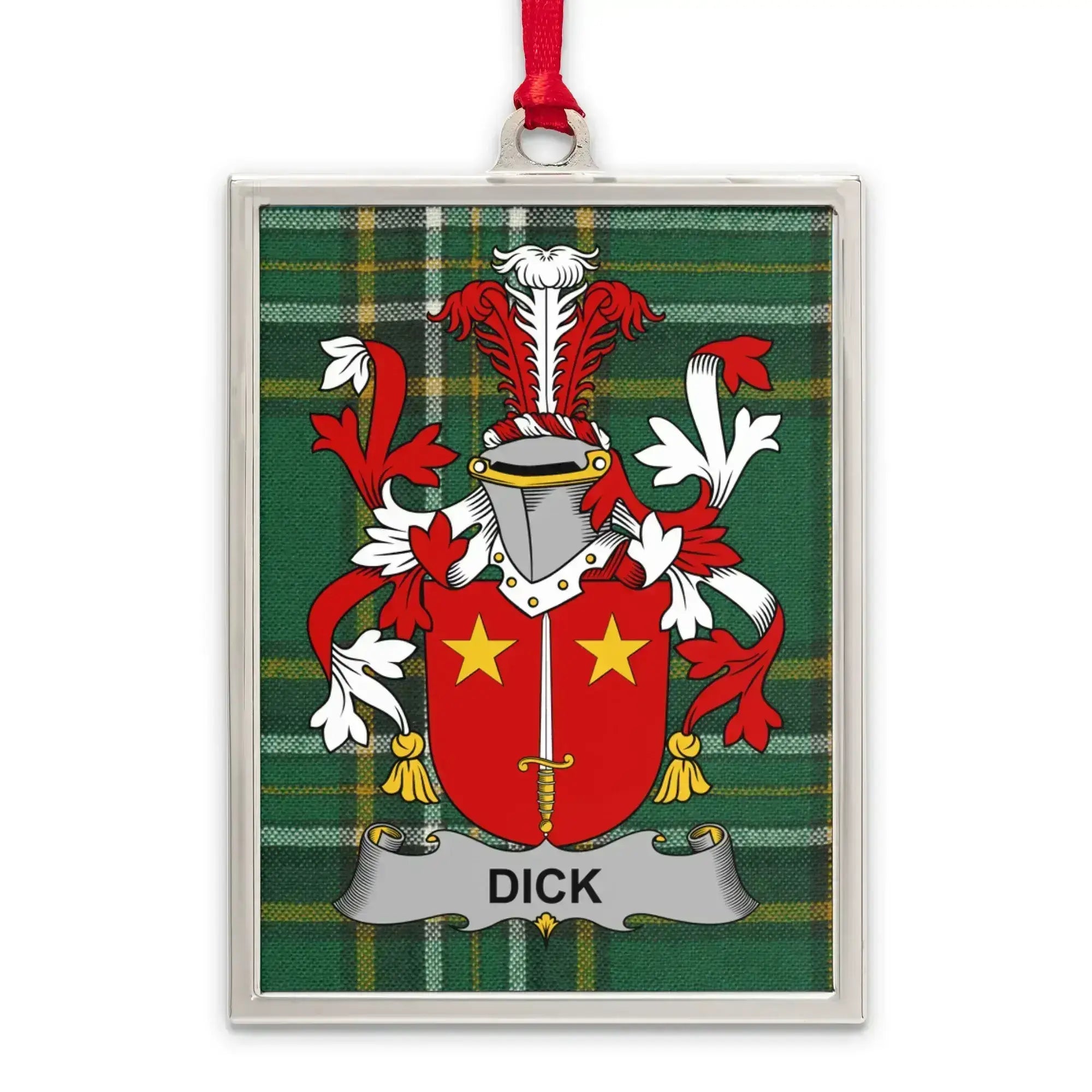 Distinctive Family Crest Plaid Background Ornament product