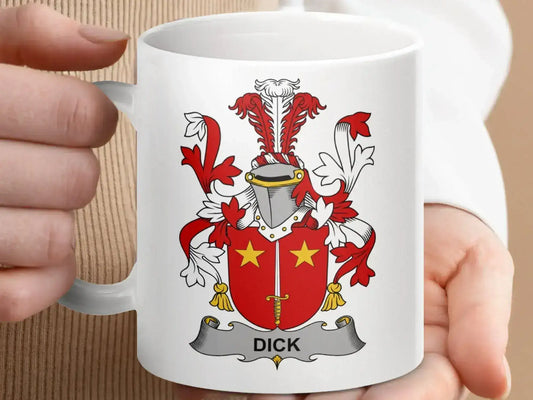 Dick Surname Irish Family Crest Mug - Celtic Ancestry Gifts