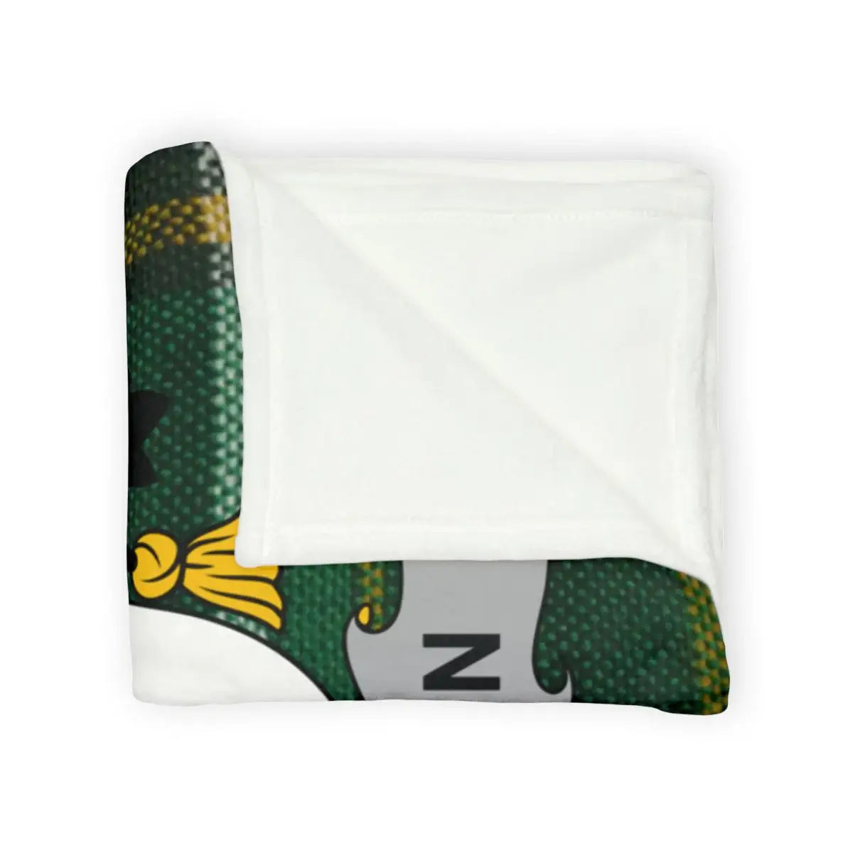 Cozy Green and Yellow Patterned Throw Blanket