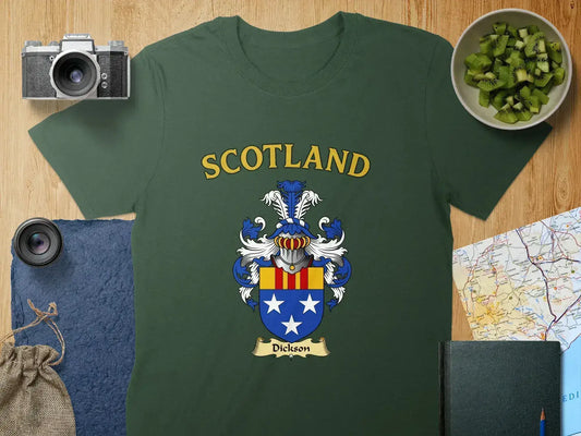 Scotland Dickson Crest Design on a Green product type