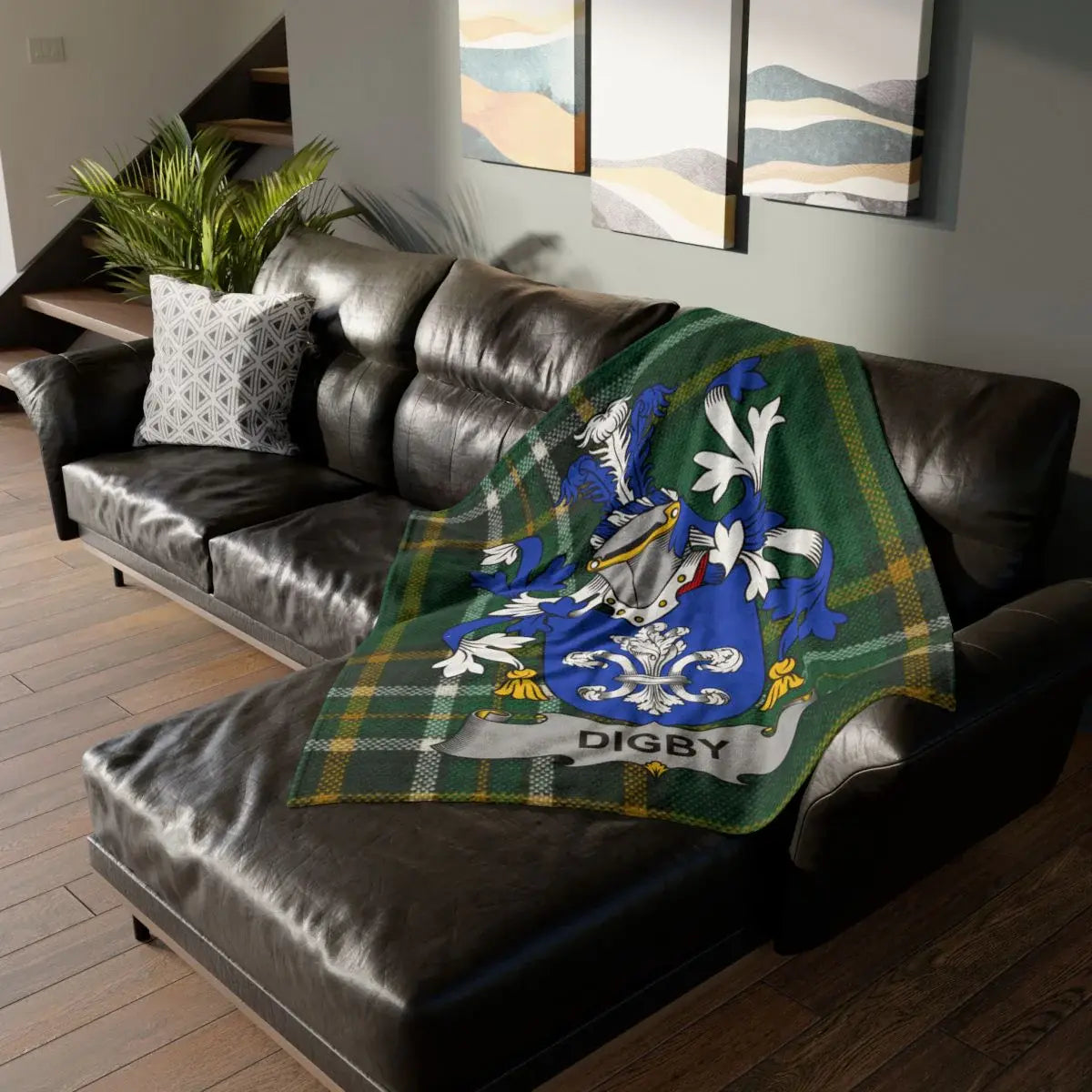 Personalized Digby Coat of Arms Tartan Blanket