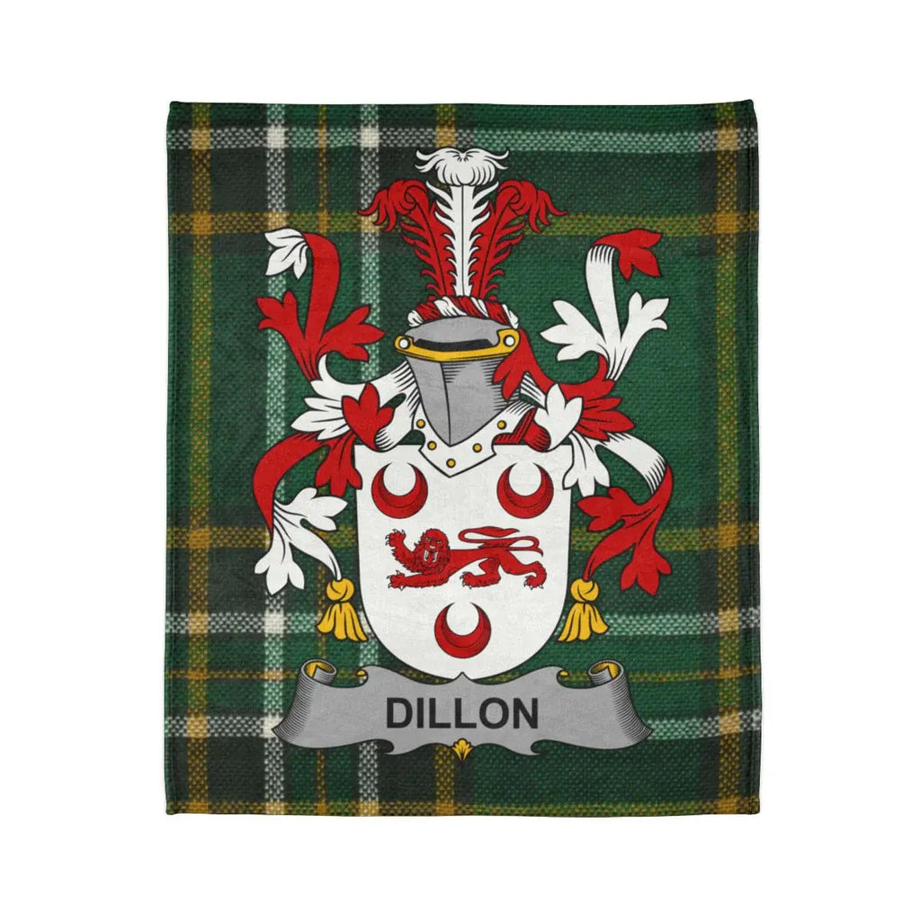 Dillon Family Crest Tartan Plaid Blanket Product