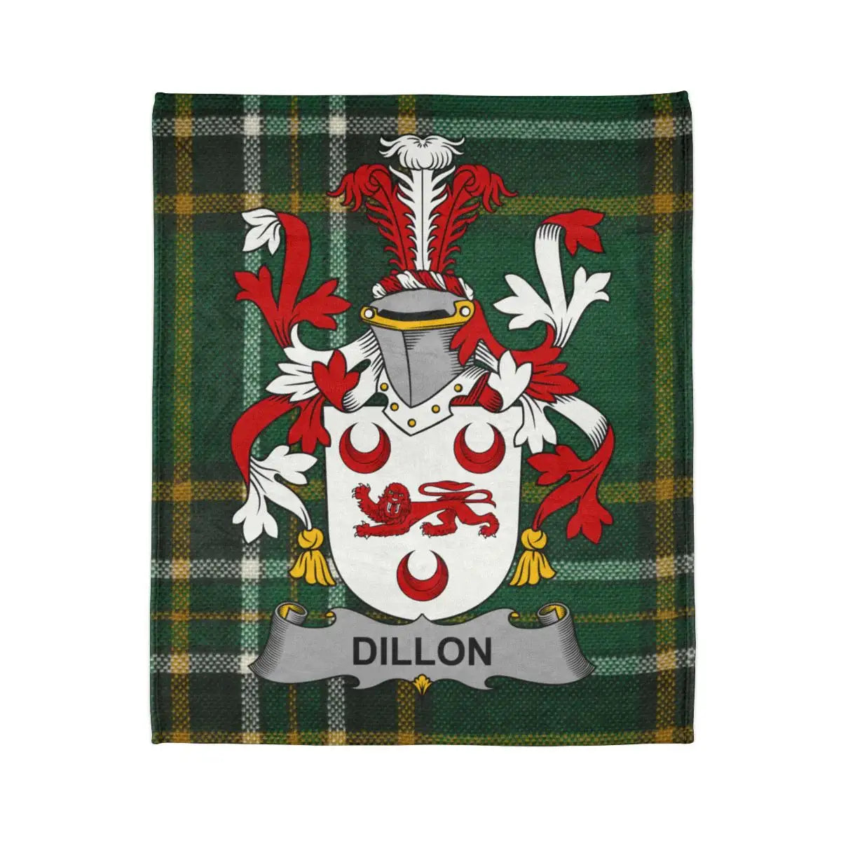 Dillon Family Crest Tartan Plaid Blanket Product