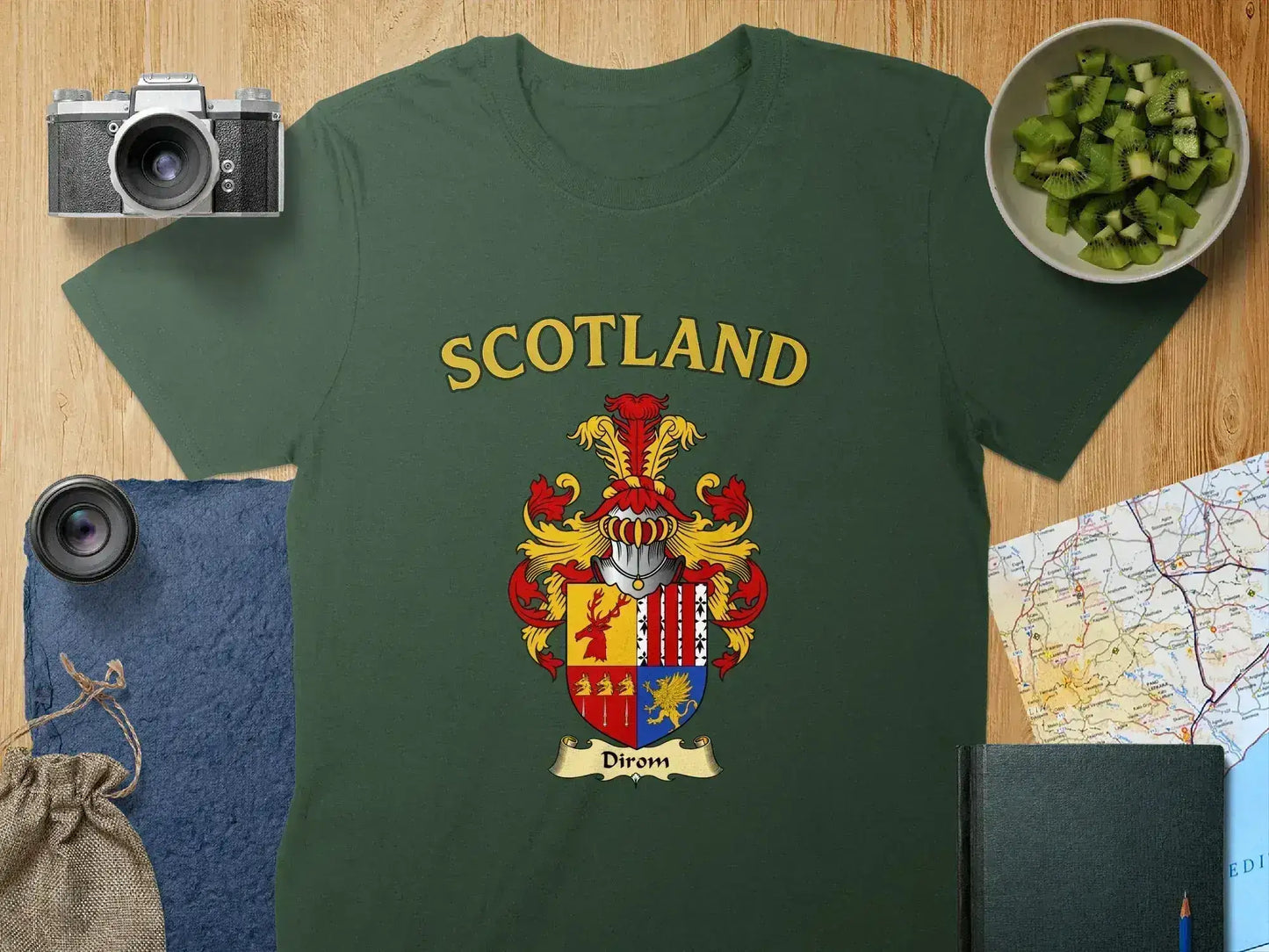 Scotland Dirom Family Crest Graphic T-Shirt product type