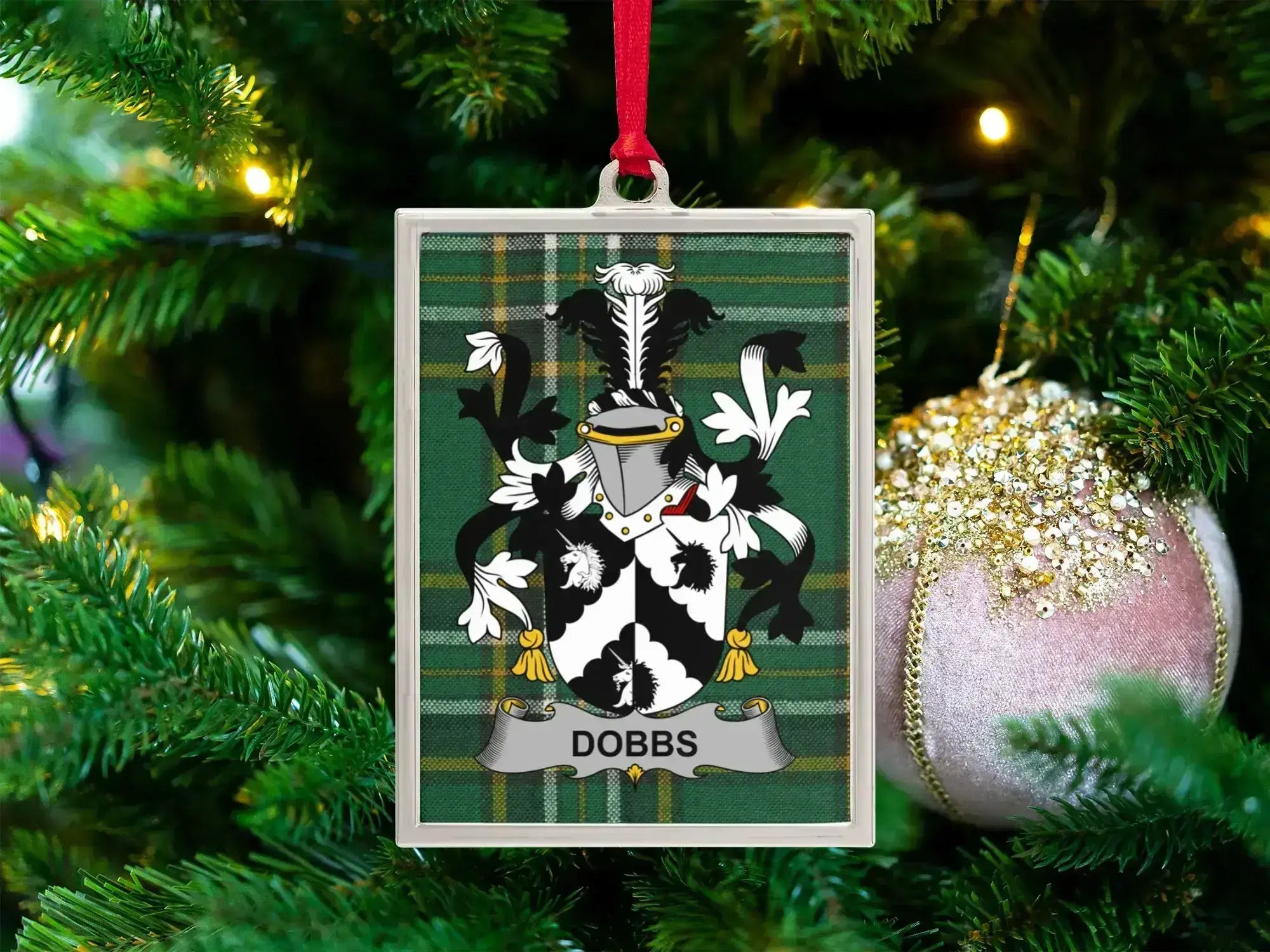 Personalized Family Name Coat of Arms Ornament product