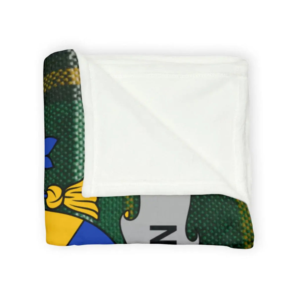 Cozy Colorful Patterned Family Crest Blanket