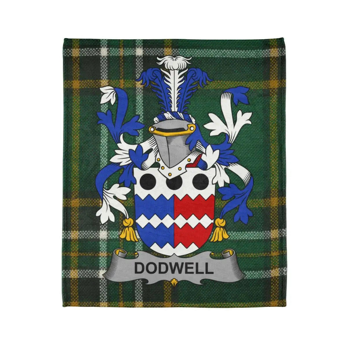 Custom Dodwell Tartan Clan Crest Blanket