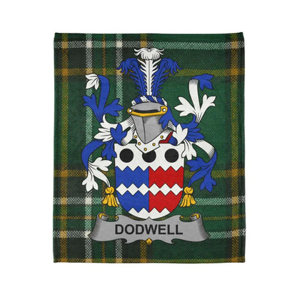 Custom Dodwell Tartan Clan Crest Blanket