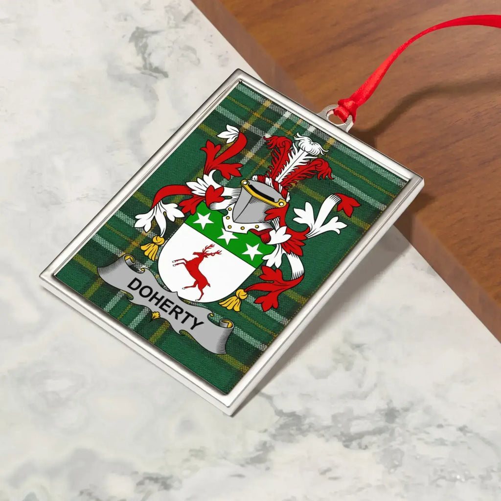 Customizable Doherty Family Crest Ornament product type