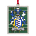 Dolphin Coat of Arms Plaid Background Acrylic product