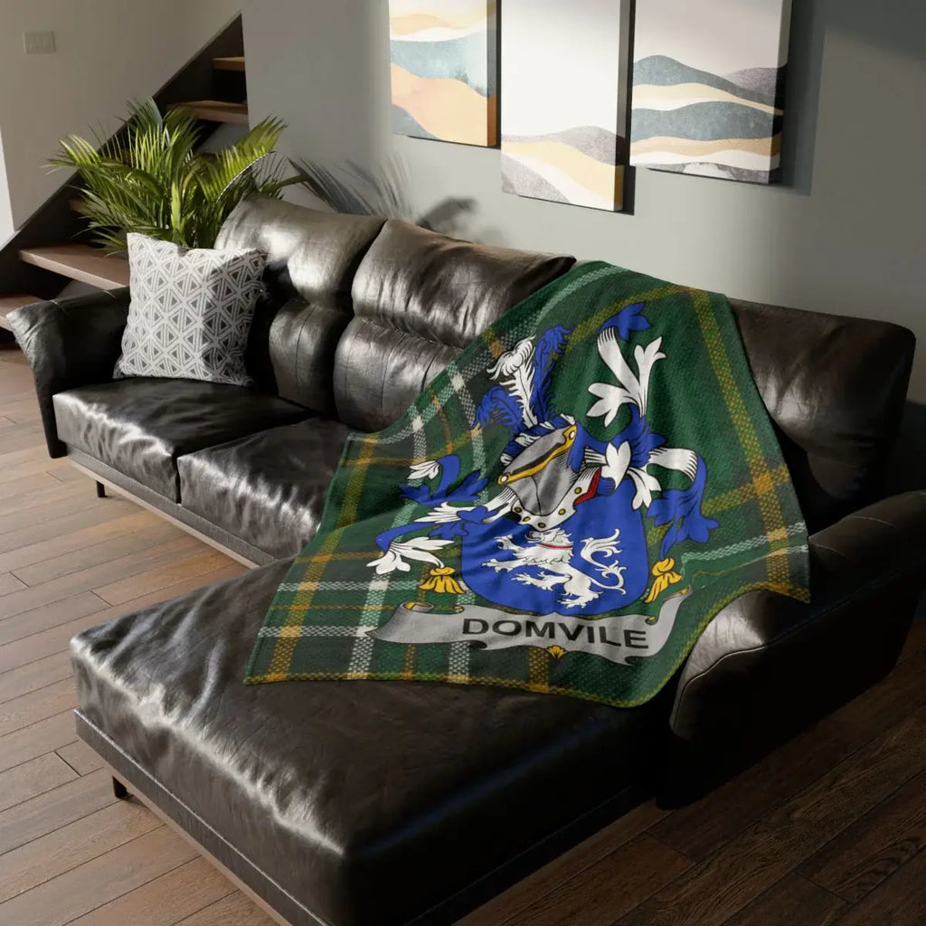 Cozy Blanket Decor with Domvile Family Crest Design