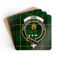 Personalized Don Clan Crest Plaid Cork Coaster Set product type