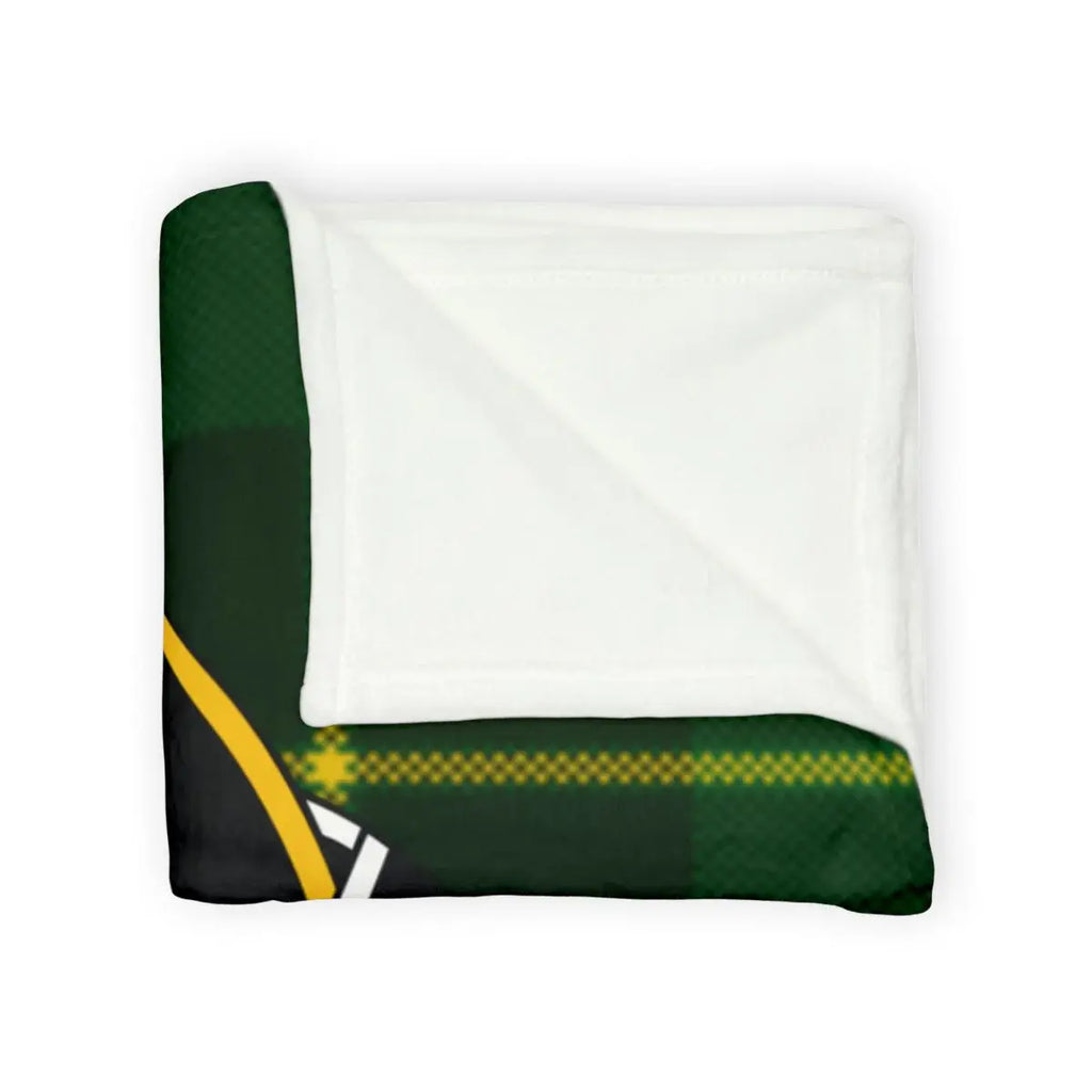 Cozy Green and Black Plaid Blanket Perfect for Lounging