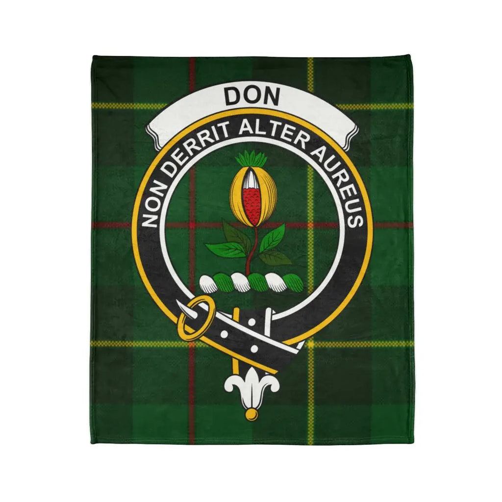 Don Clan Crest Tartan Blanket Scottish Heritage
