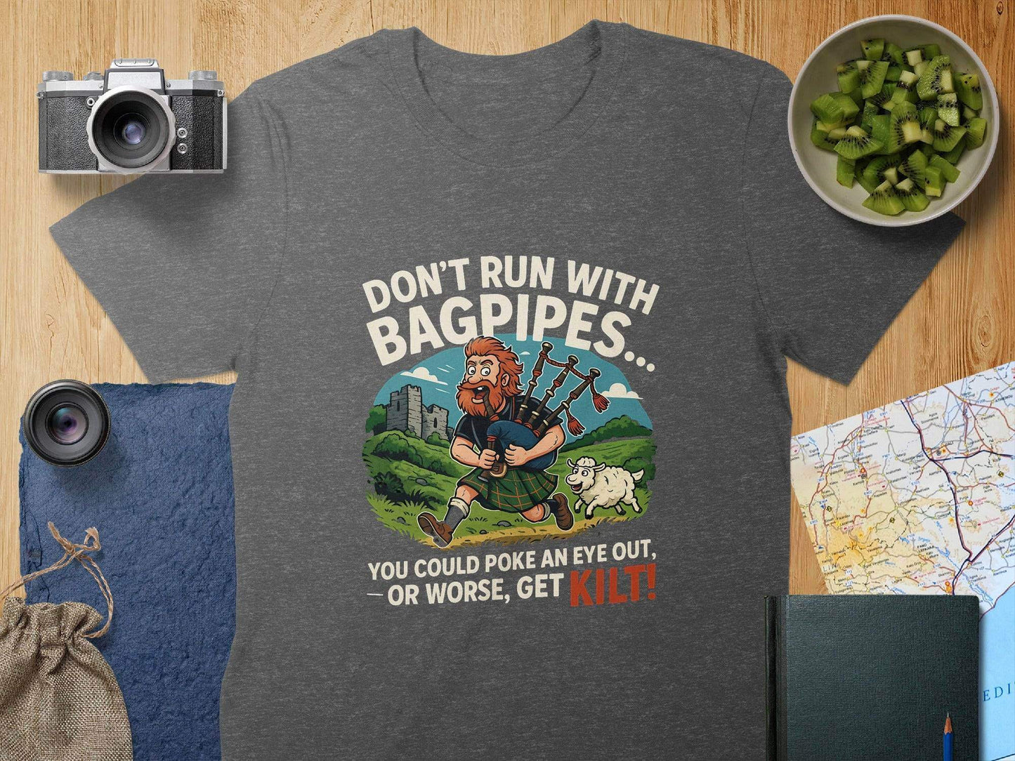 Don't Run With Bagpipes Get Kilt T-shirt product type