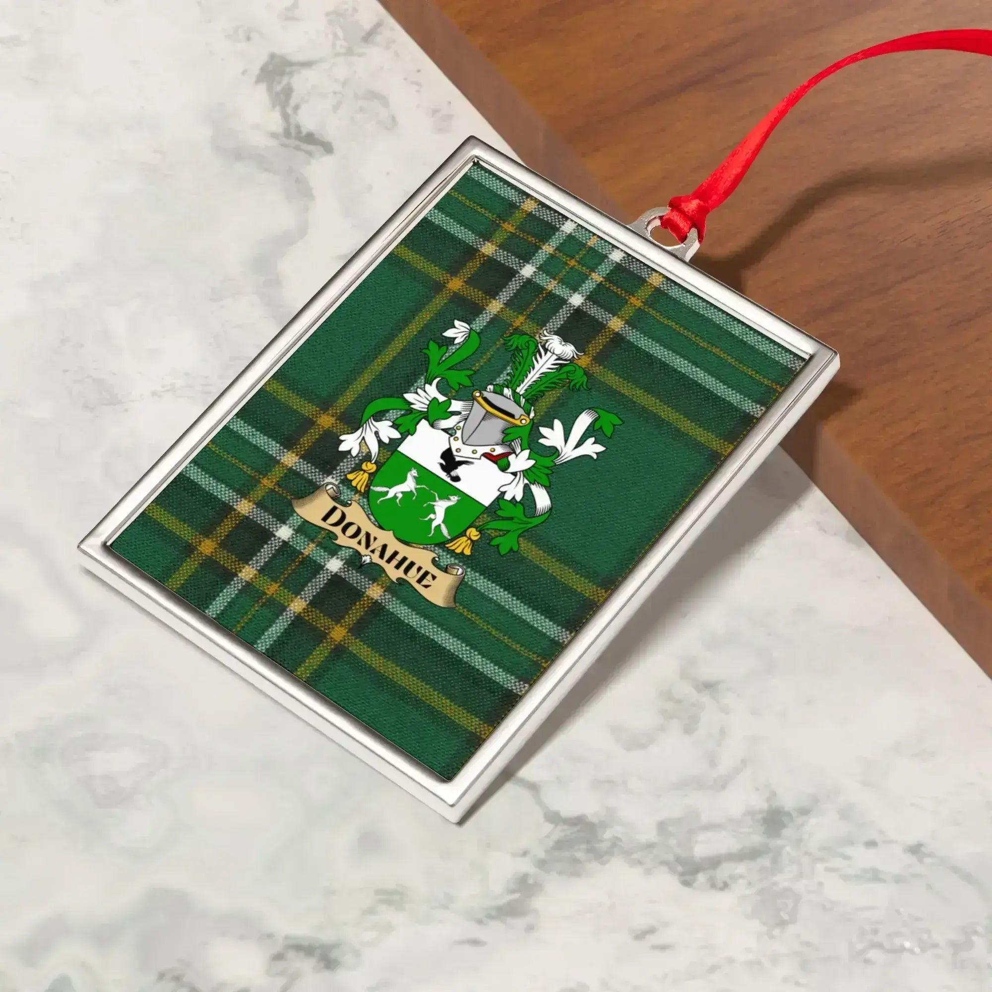 Donahue Green Family Crest Tartan Ornament product