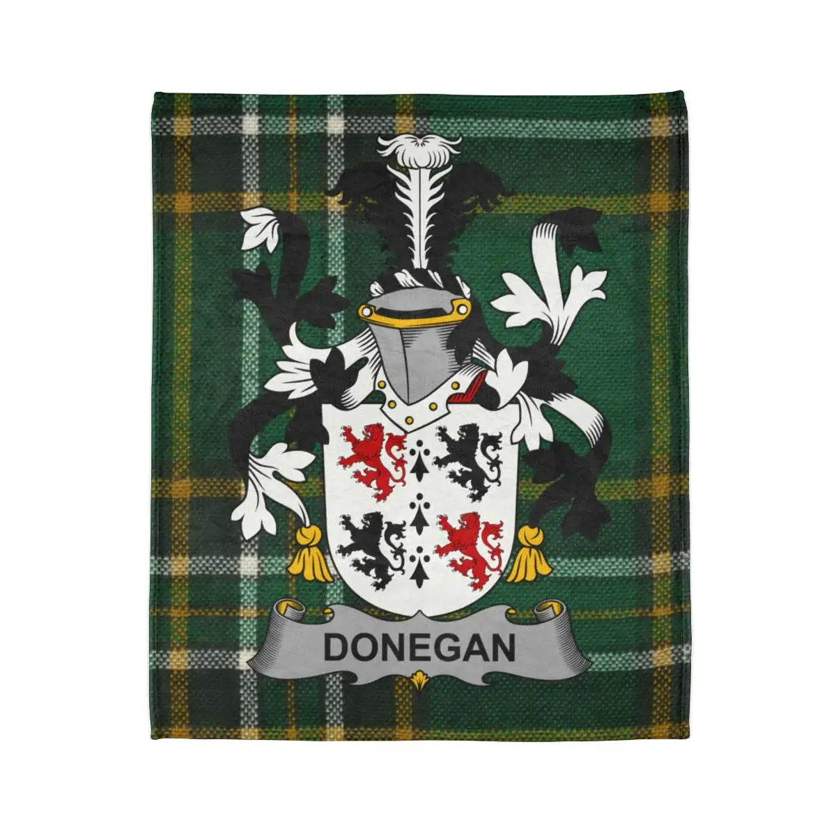 Donegan Family Crest Tartan Design Wall Tapestry