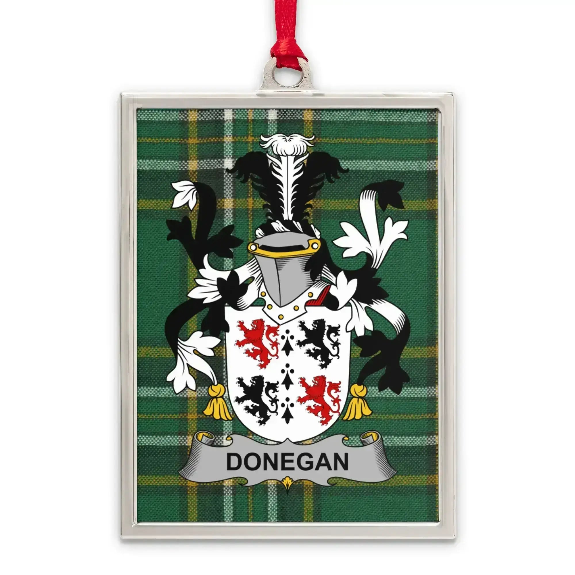 Donegan Family Crest Plaid Design Christmas Ornament product