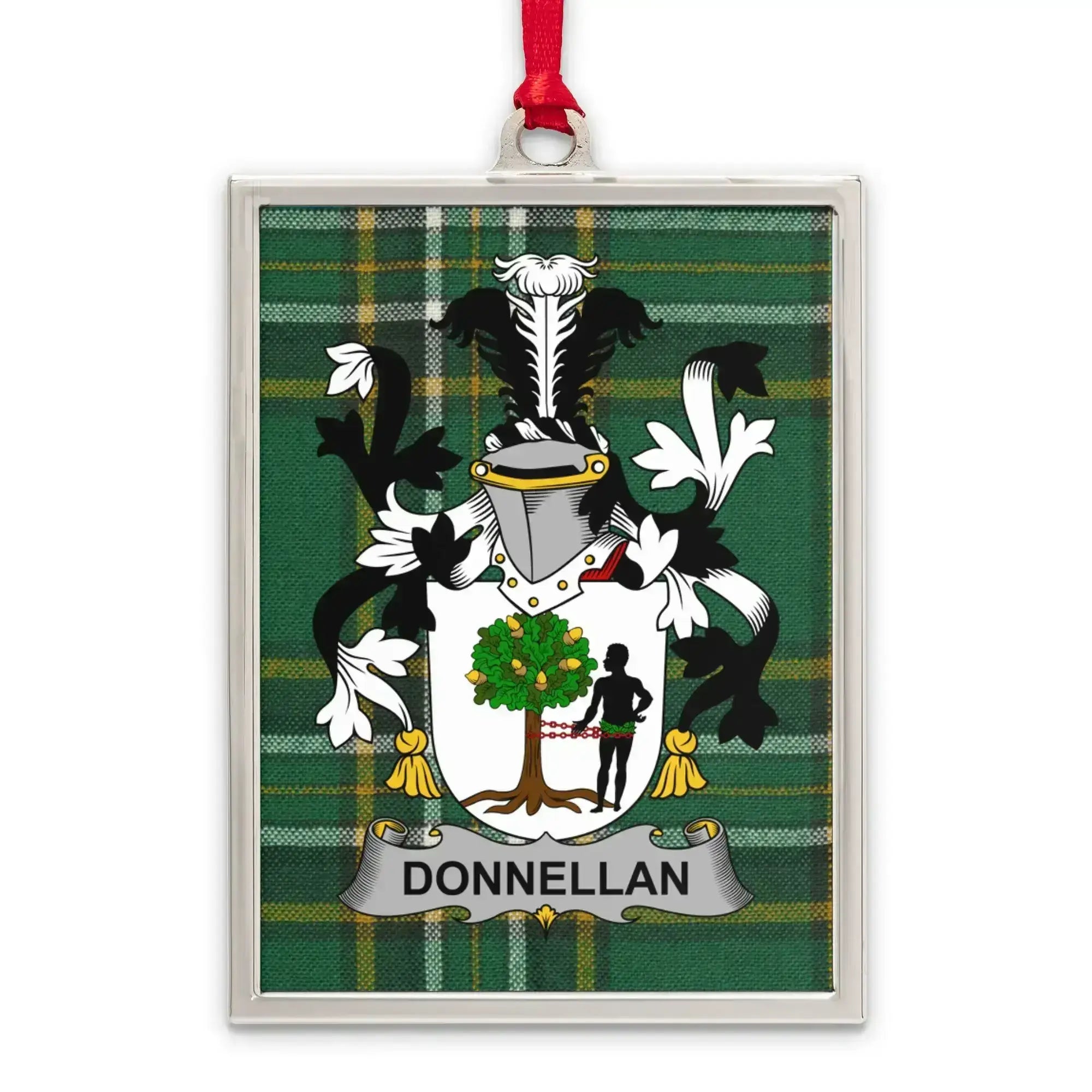 Donnellan Family Crest Plaid Ornament Product