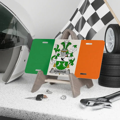 Donohue Irish Crest and Flag Display License Plate product type