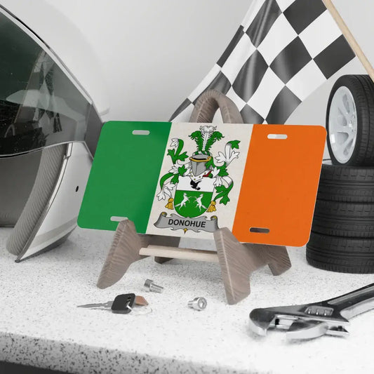 Donohue Irish Crest and Flag Display License Plate product type