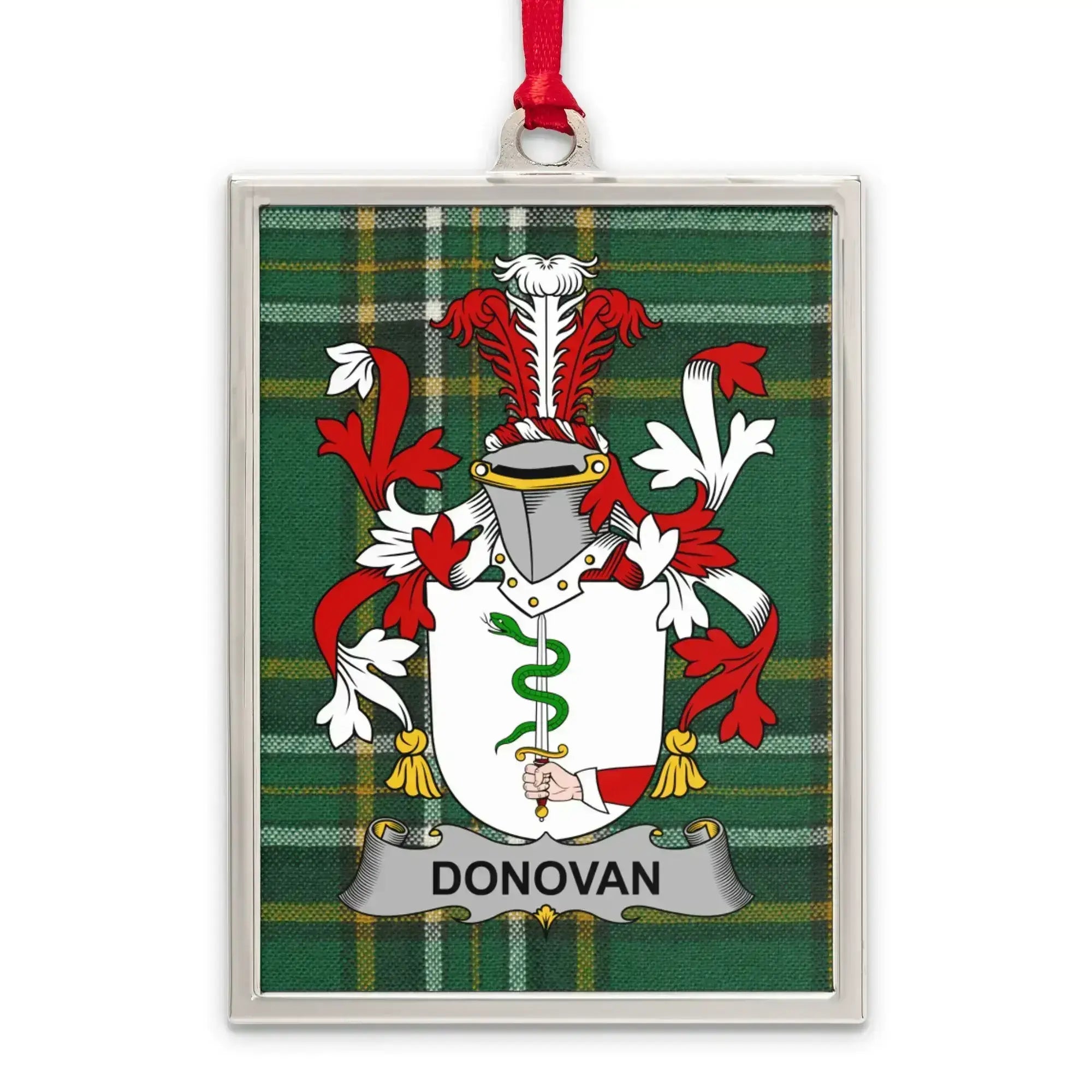 Donovan Family Crest Plaid Rectangular Ornament product