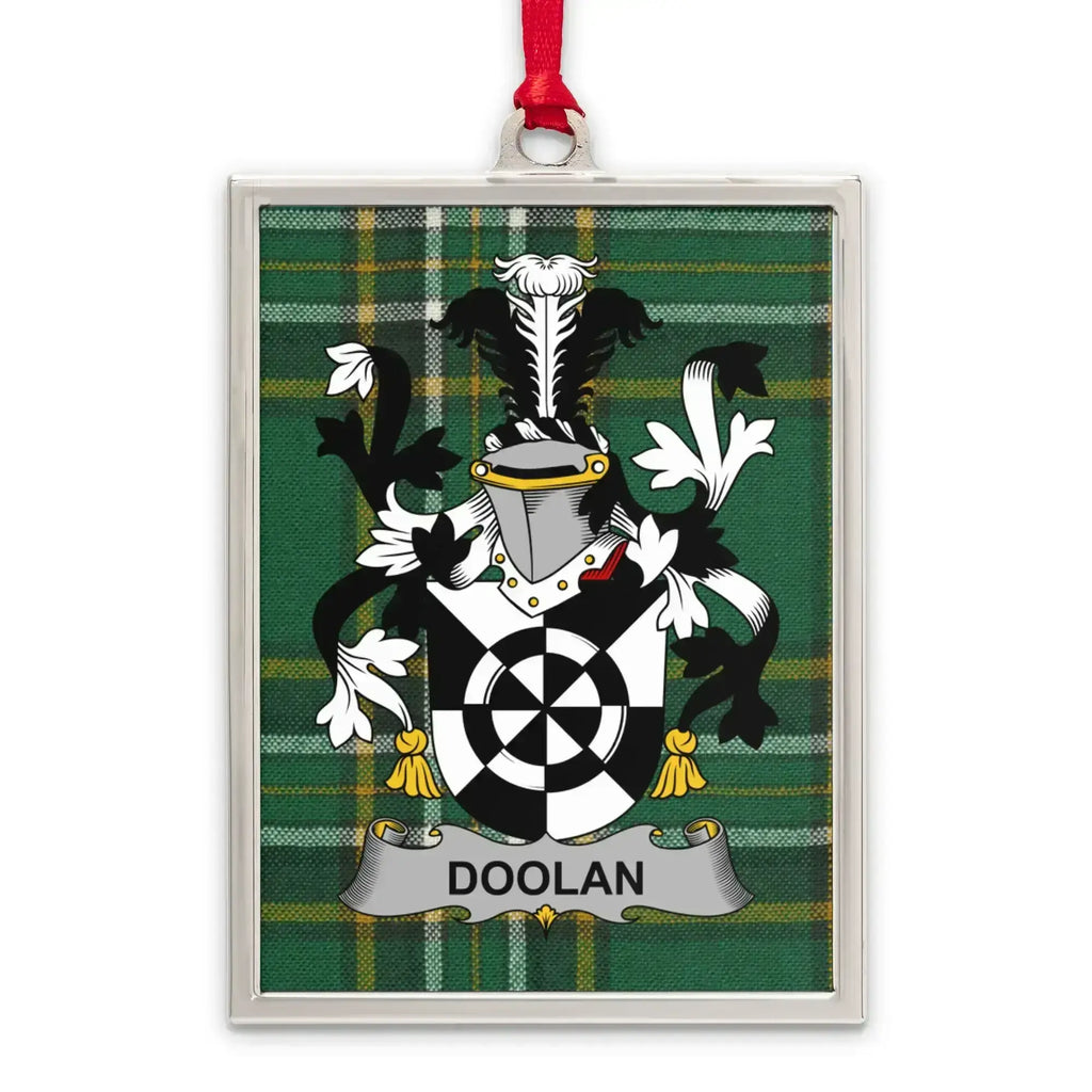 Doolan Family Crest Tartan Plaid Ornament product type
