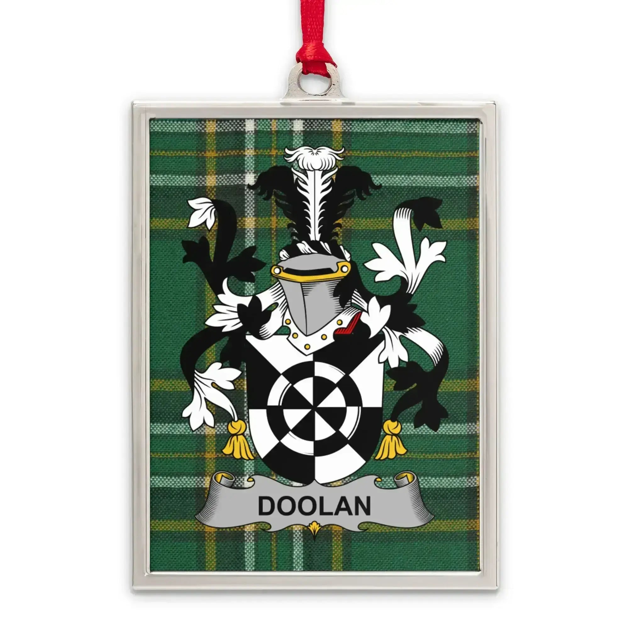 Doolan Family Crest Tartan Plaid Ornament product type