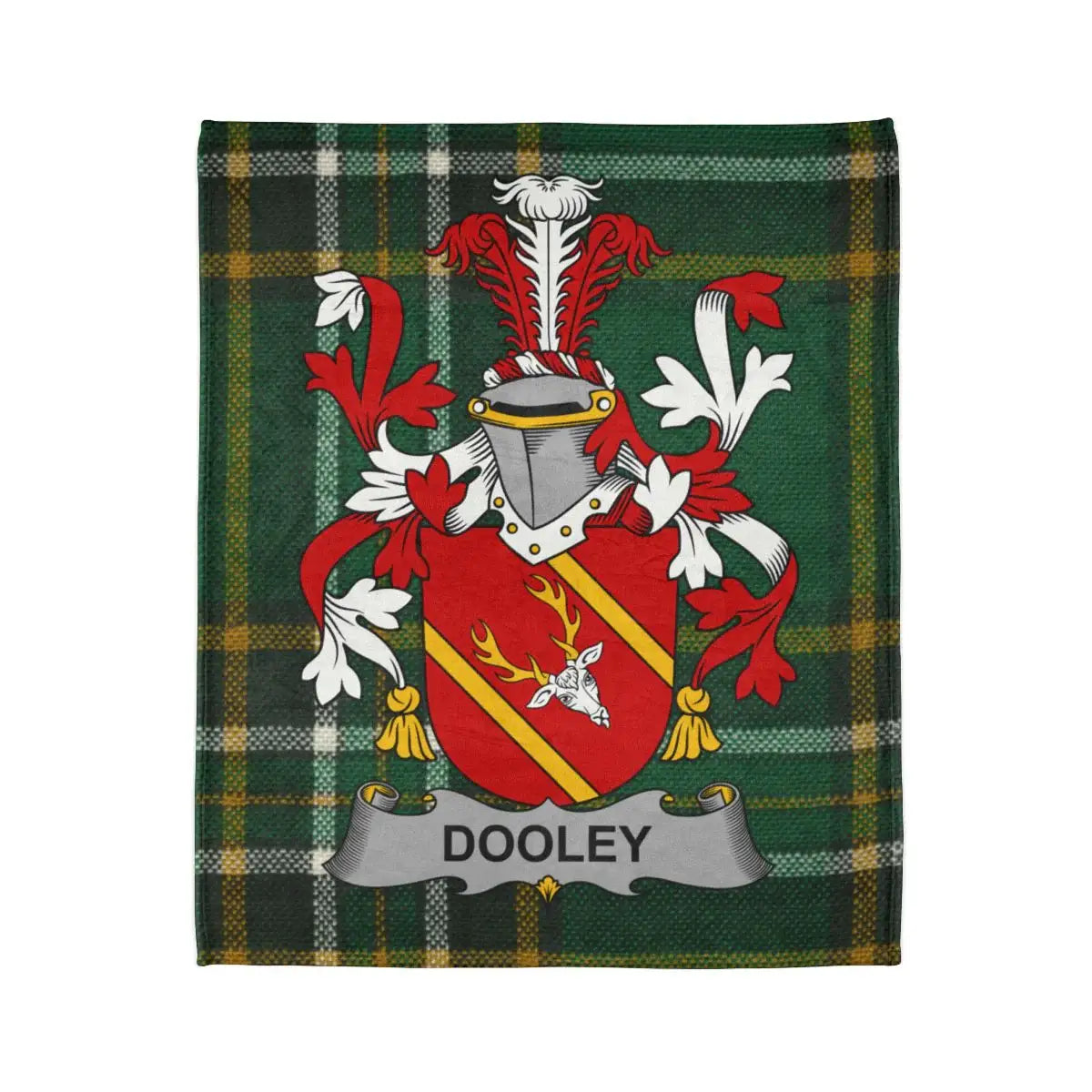 Dooley Family Crest Tartan Blanket Heritage Style