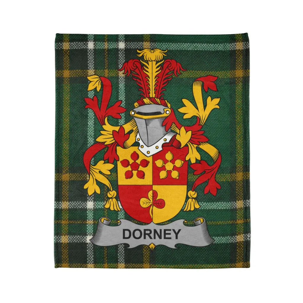Dorney Family Crest Tartan Plaid Blanket Utrecht Design