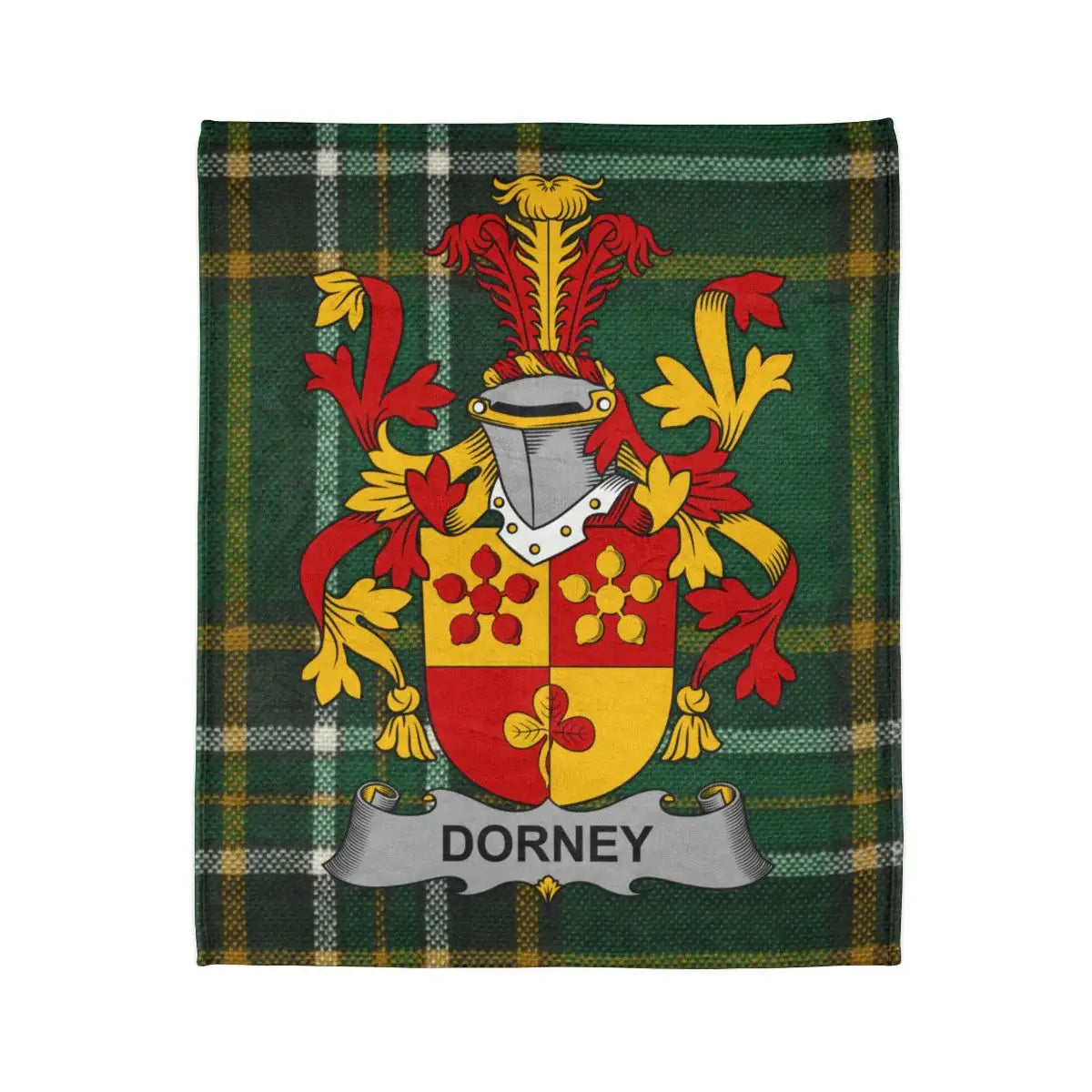 Dorney Family Crest Tartan Plaid Blanket Utrecht Design