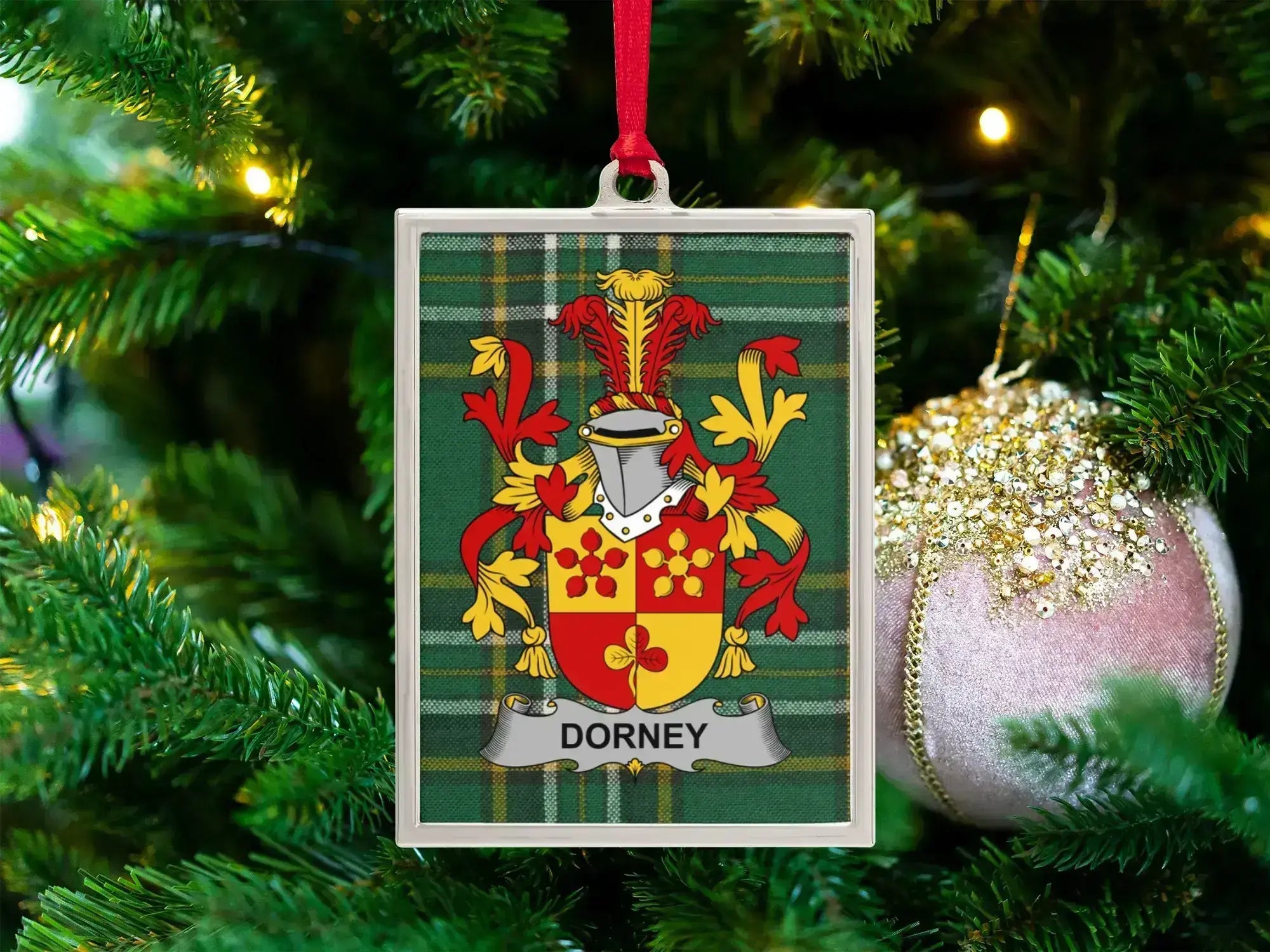 Dorney Family Crest Hanging Christmas Decoration product