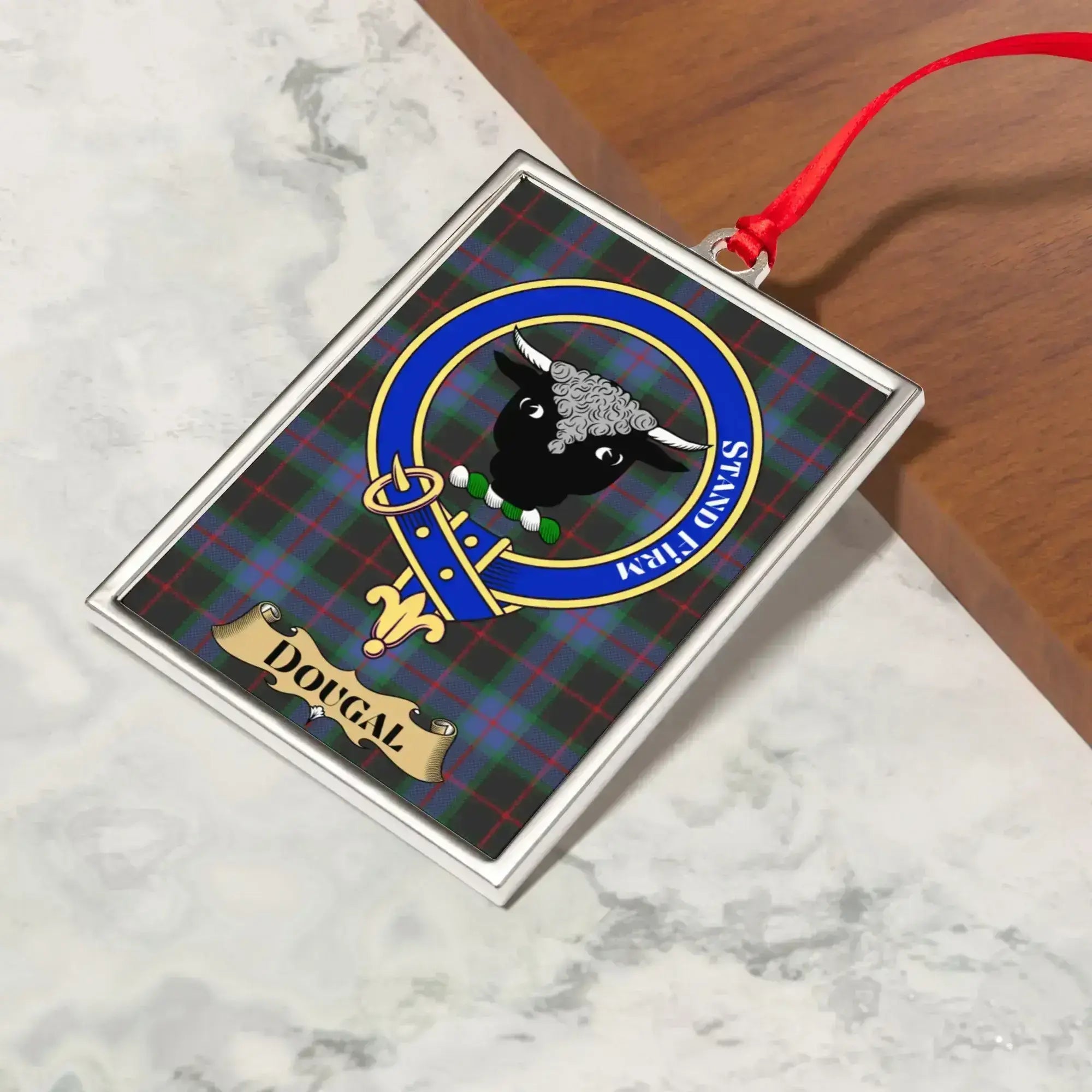 Scottish Clan Crest Dougal Plaid Design Ornament product type