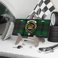 Douglas clan crest tartan novelty license plate — 12x6 aluminium with Jamais Arrière Never Behind design