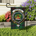 Douglas Never Behind tartan garden flag 24x32 inches — larger outdoor size with clan crest