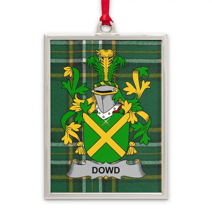 Personalized Dowd Family Crest Plaid Design Ornament product