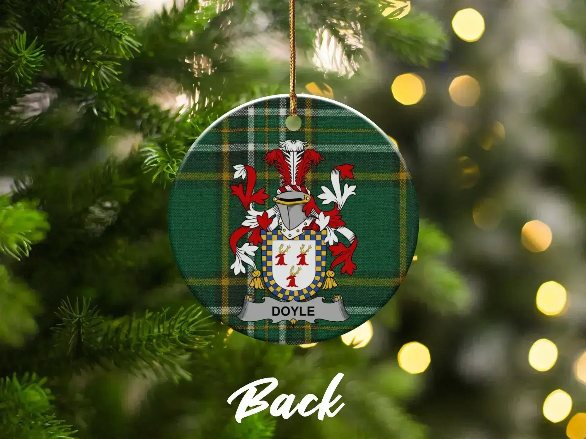 Doyle Family Crest Christmas Tree Ornament product type