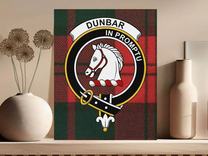 Dunbar Scottish Tartan Crest Canvas Wrap - Celtic Ancestry Gifts