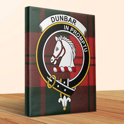 Dunbar Scottish Tartan Crest Canvas Wrap - Celtic Ancestry Gifts