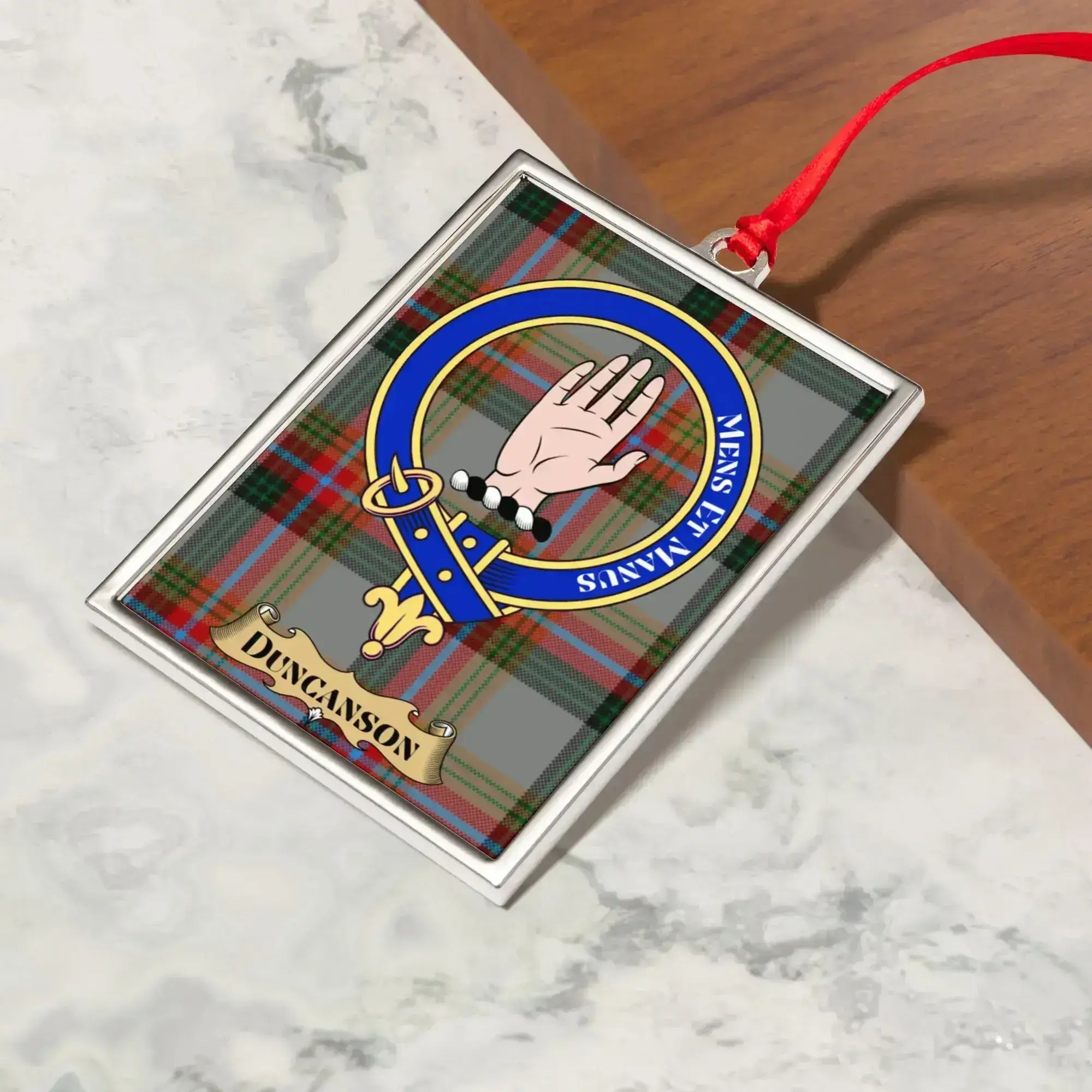 Duncanson Clan Tartan Pattern Rectangular Ornament product type
