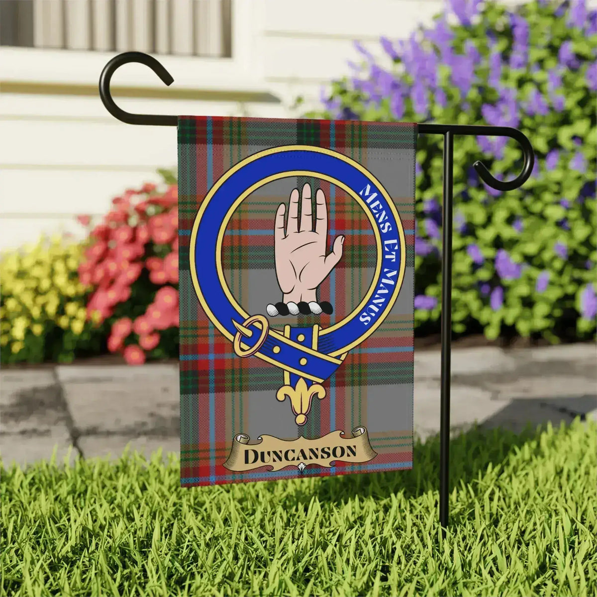 Duncanson Clan Crest Tartan Garden Flag Home Decor