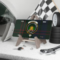 Clan Dundas tartan novelty license plate — 12x6 aluminium, lion crest and motto Essayez