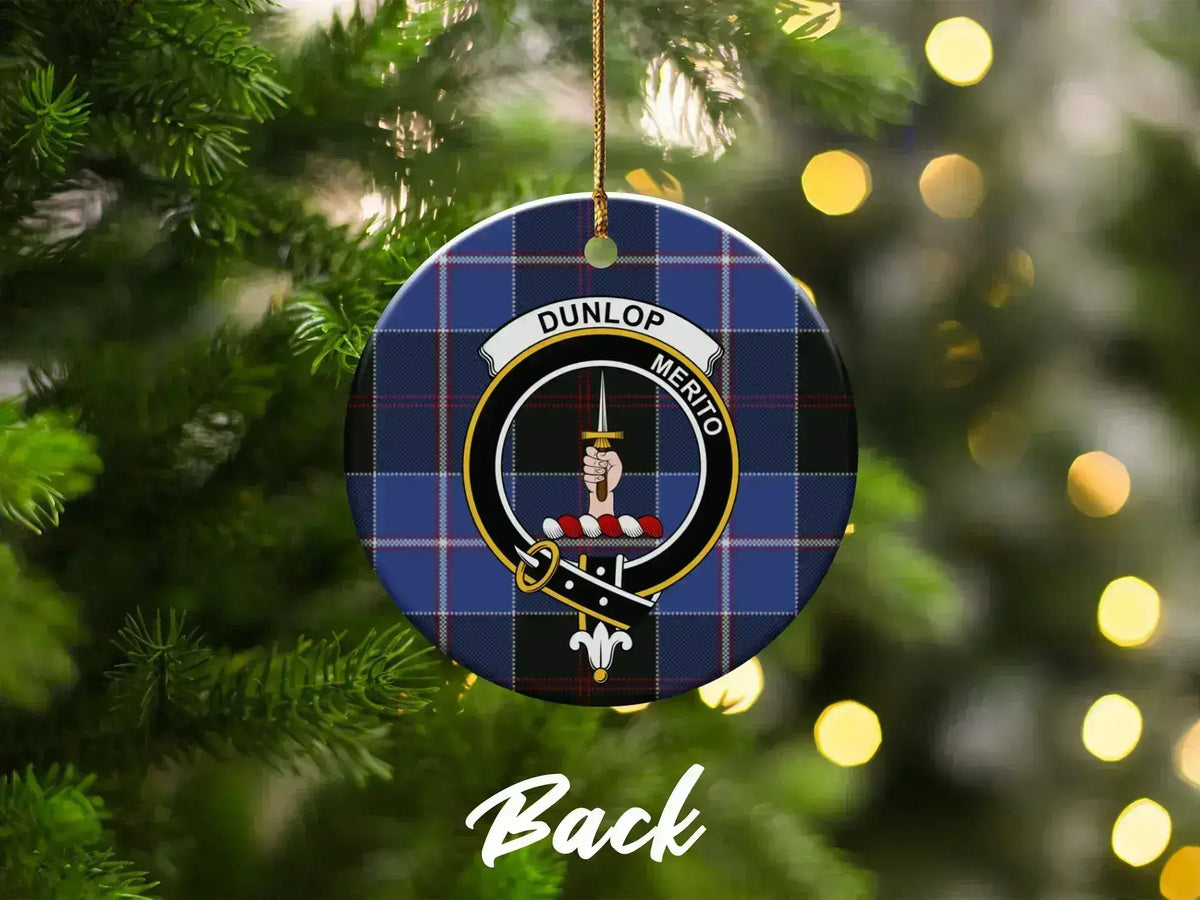 Dunlop Merito Ornament Tartan Design Holiday Decor