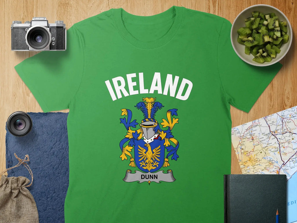 Ireland Dunn Coat of Arms Green Graphic Mens T-shirt