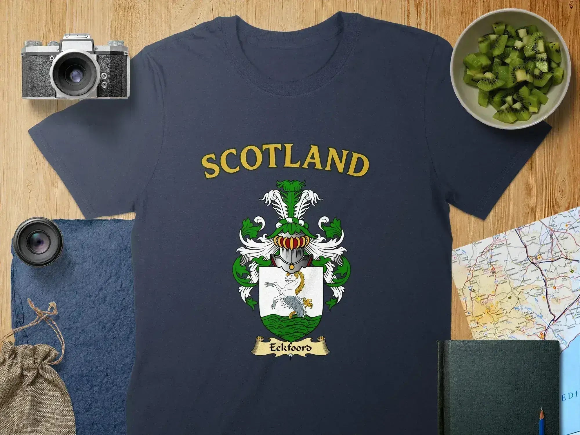 Eckfoord Scottish clan crest t-shirt — heritage crest graphic